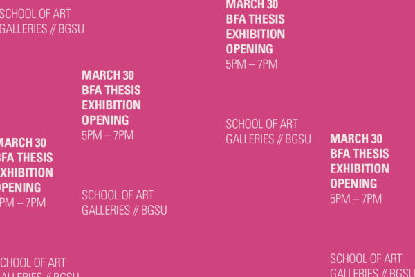 BFA Senior Thesis Exhibition + Opening
