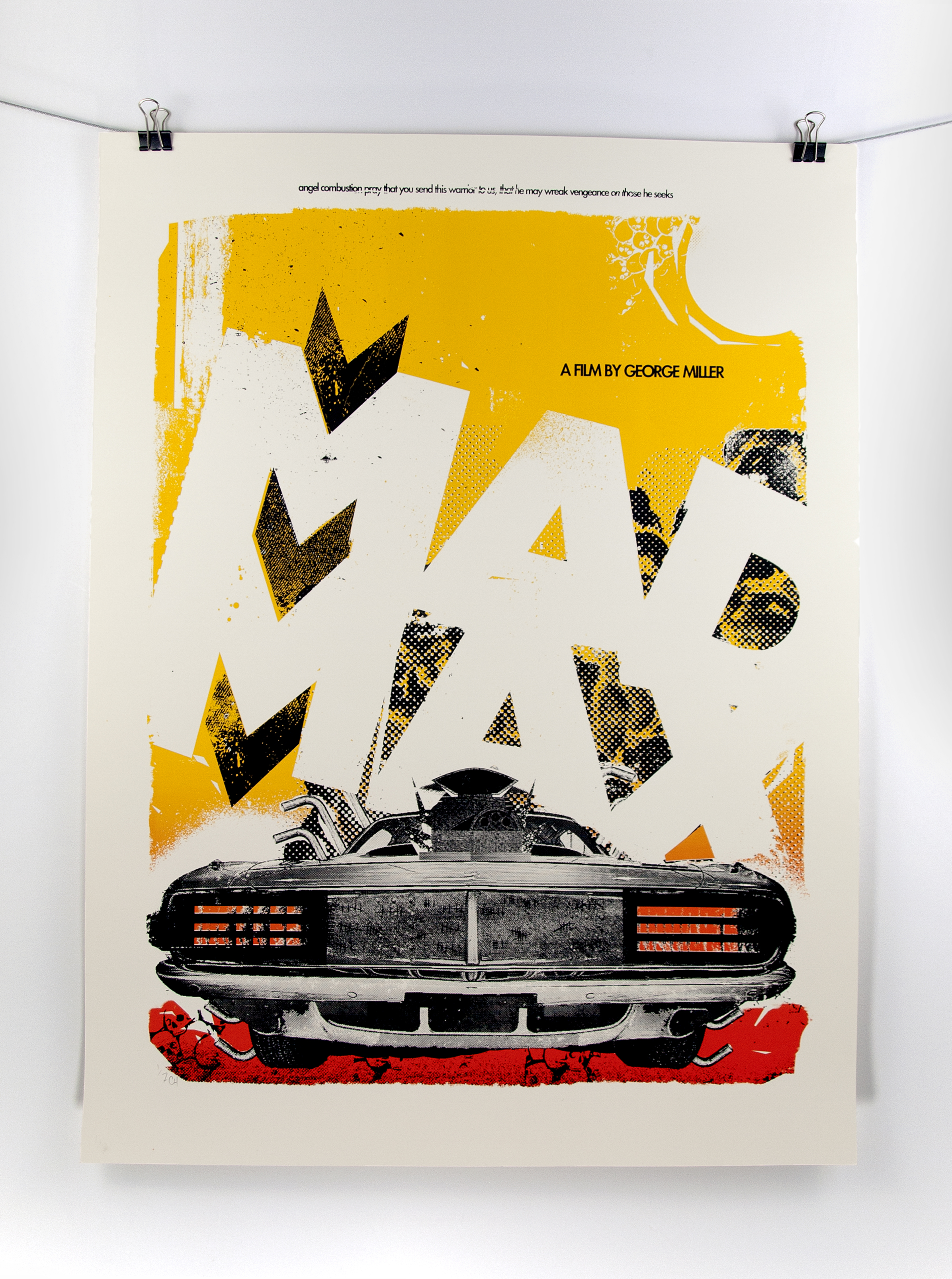 Mad Max Silk Screen Poster