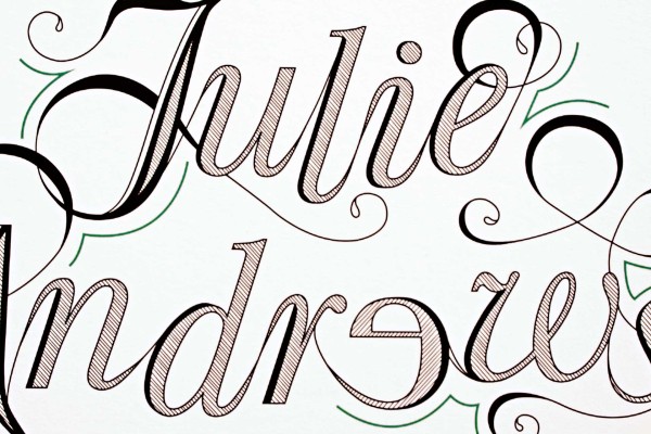 Julie Andrews Typographic Poster