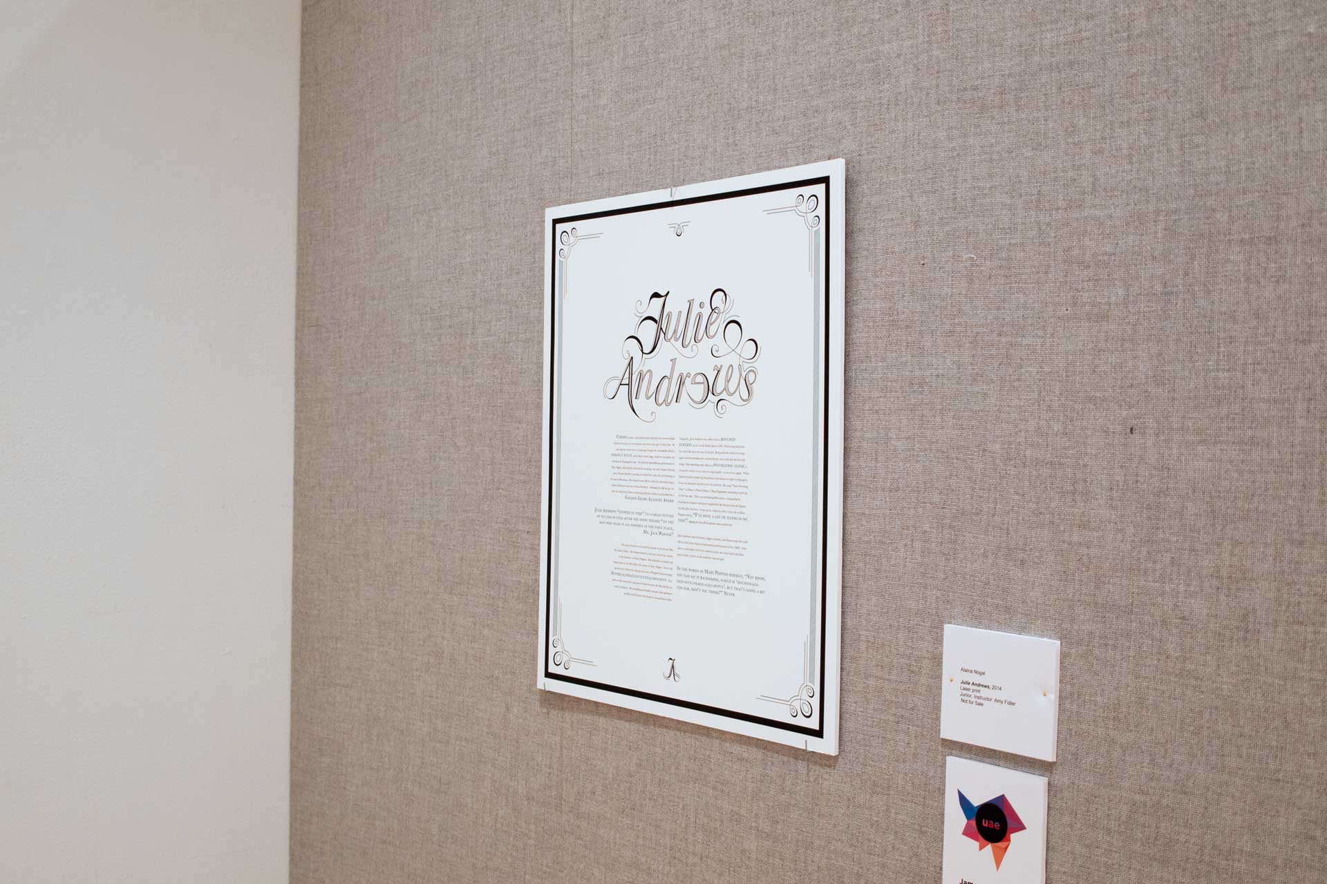 Julie Andrews Typographic Poster