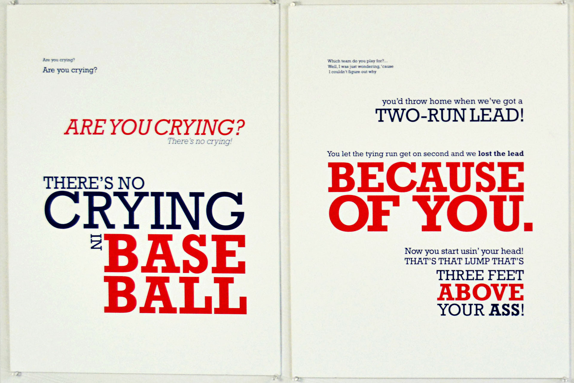 No Crying in Baseball