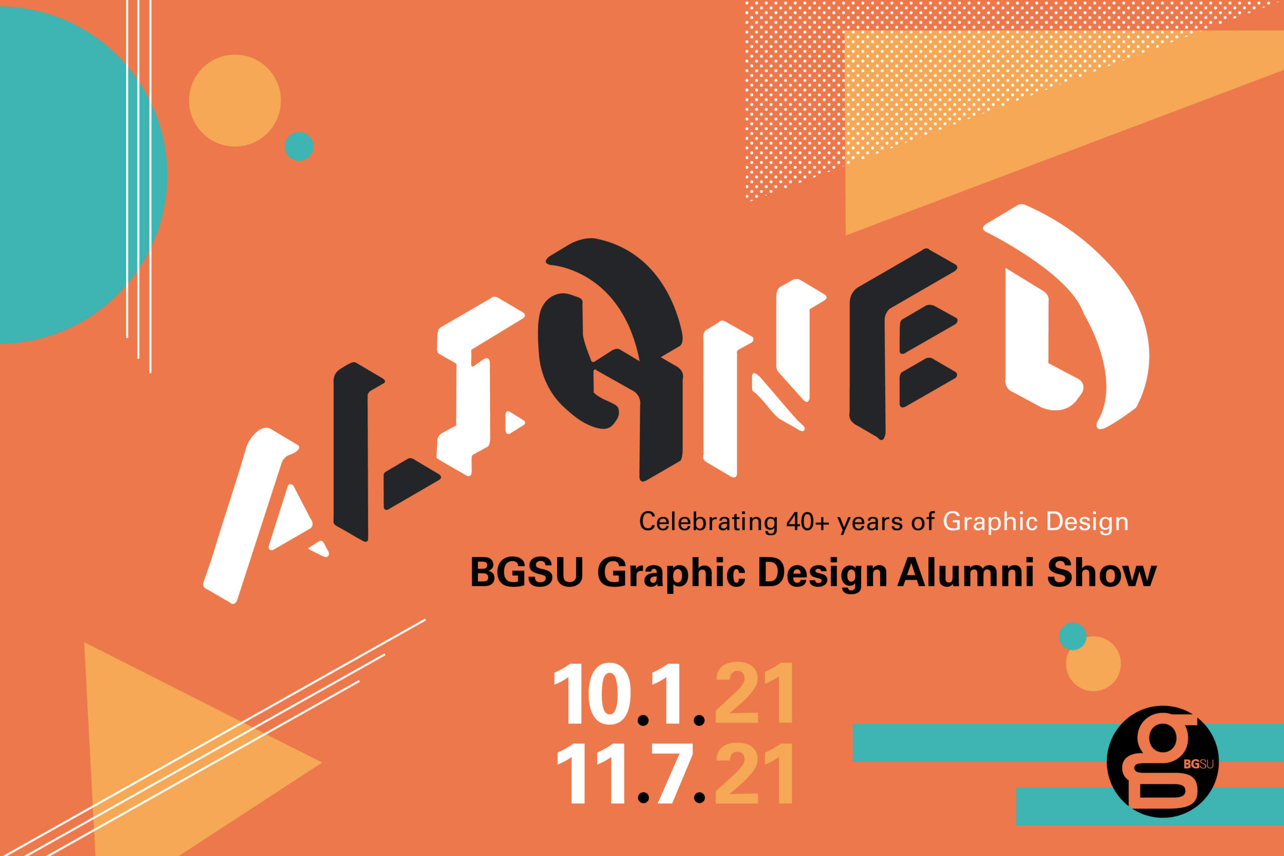 Calling all BGSUGD Alums! Submit for ALIGNED // 40+ Years of Graphic Design